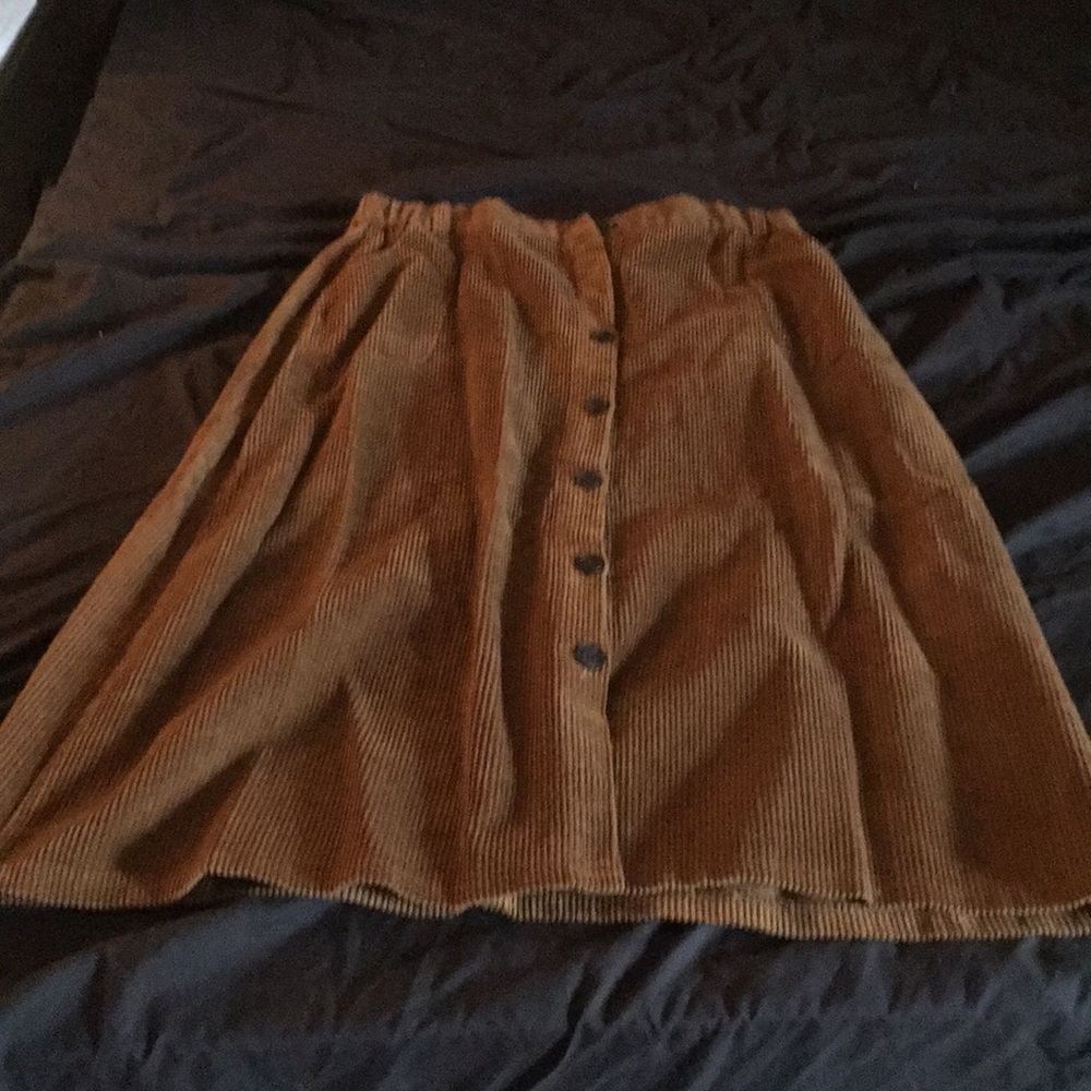 Corduroy midi skirt